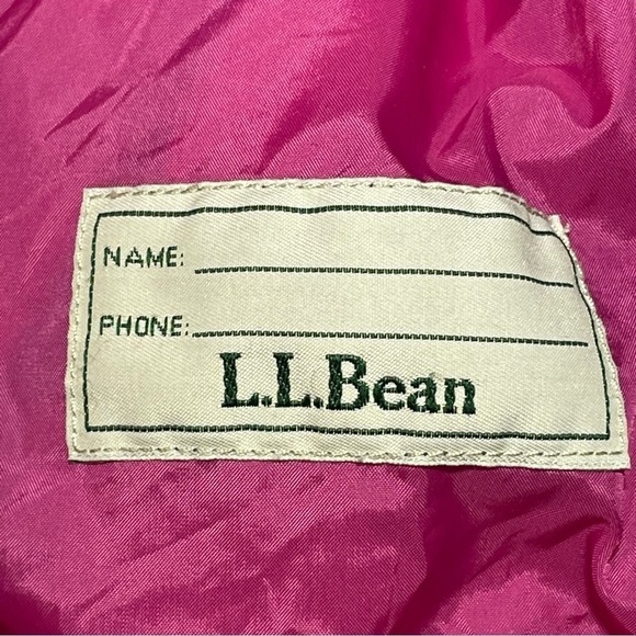 L.L.Bean Jacket Girls Medium 10-12 Gray Pink Full Zip Hooded Pockets - Picture 7 of 13